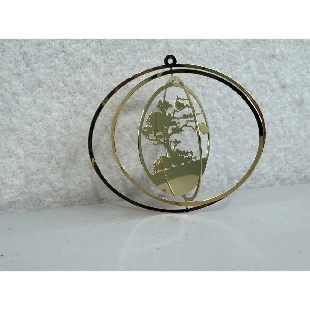 “Tree Of Life” 24K Gold Plated Ornament Tree Trimmers By JFS 3D Spinner Art VTG